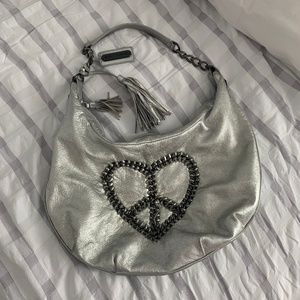 Betsey Johnson | Silver Metallic Hobo Bag